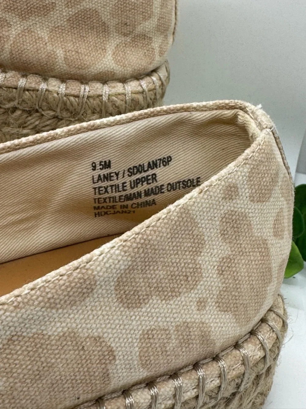 Splendid leopard print wedge espadrilles-Size 9.5